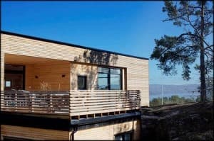 Fasade i Sibirsk Lerk referanseprosjekt